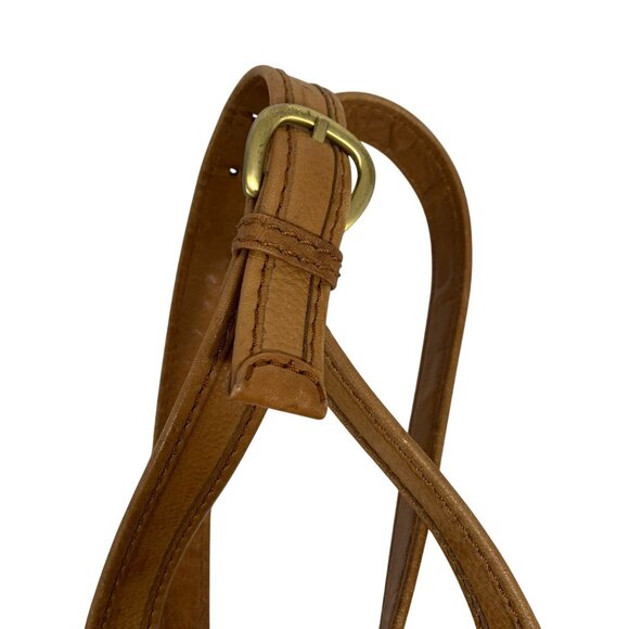 VTG FOSSIL 1954 Leather Crossbody Shoulder Bag Travel Organizer Satchel 75082 - Picture 2 of 12